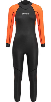 2026 Orca Mujer Vitalis Hi-Vis Back Zip Open Water Swim Neopreno NN674601 - Black