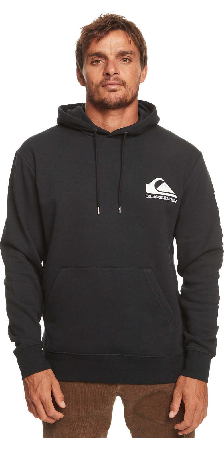 Sudaderas Con Capucha Quiksilver Omni Logo Hombre Negros En