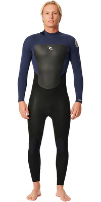 2025 Rip Curl Mens Omega 4/3mm Back Zip Wetsuit 15HMFS - Slate