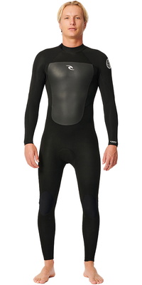 2026 Rip Curl Hombres Omega 5/3mm Back Zip Neopreno 15GMFS - Black