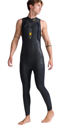 2026 2XU Hombres Propel P:1 Sin Mangas Swim Neopreno MW4992c - Black / Ambition
