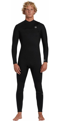 2026 Billabong Hombres Foil 4/3mm Chest Zip Neopreno ABYW100244 - Black