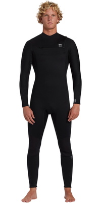 2025 Billabong Hombres Foil 5/4mm Chest Zip Neopreno ABYW100270 - Black