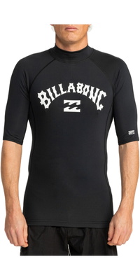Billabong Hombres Logo Surf Chaleco De Lycra De Manga Corta EBYWR03010 - Black
