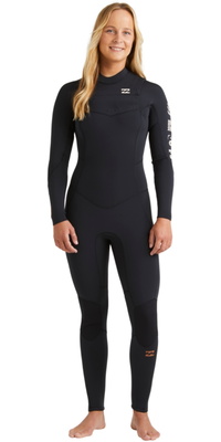 2025 Billabong Mujer Synergy Natural 4/3mm Chest Zip Neopreno ABJW100209 - Night Fall