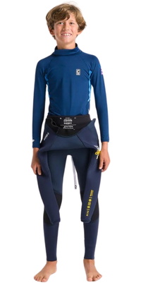 2026 C-Skins Junior NuWave X Chaleco De Licra De Manga Larga C-NLYLSJ - Slate Navy / Cyan / Multi