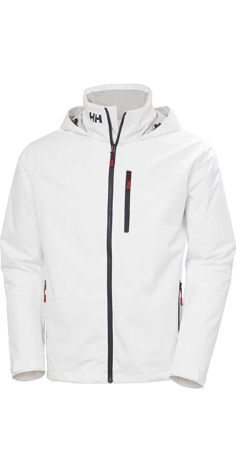 2025 Helly Hansen Mens Crew Hooded Midlayer Sailing Jacket 34442 White