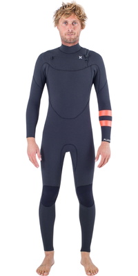 Hurley Hombres Plus 5/3mm Chest Zip Neopreno MFS0012504 - Black / Graphite