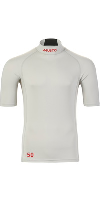 2026 Musto Hombres Flexlite Cool Top De Manga Corta UPF 50 82391 - Platinum