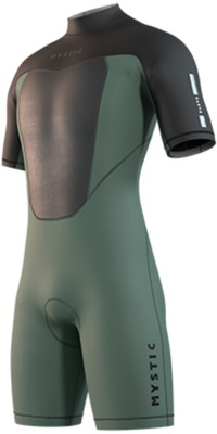2026 Mystic Hombres Brand 3/2mm Back Zip Shorty Neopreno 35000.250035 - Dark Olive