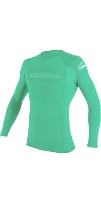 2026 ONeill Youth Basic Skins Long Sleeve Rash Vest 3346 - Light Aqua