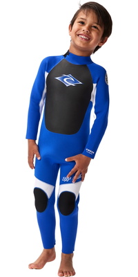 2026 Rip Curl Groms Omega 4/3mm Back Zip Wetsuit 001TFS - Blue