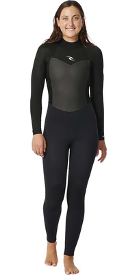 2026 Rip Curl Mujer Omega 3/2mm Gbs Back Zip Neopreno 157WFS - Black
