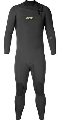 2026 Xcel Hombres Comp 5/4mm Chest Zip Neopreno MN54ZXC4BK - Black