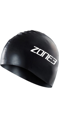 2026 ZONE3 Silicone Swim Cap SA24SCAP - Black