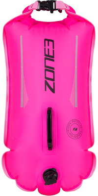 2026 Zone3 Reciclado 28L Boya De Seguridad / Dry Bolsa SA23RSBDB11 - Hi Vis Pink