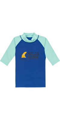 2025 Billabong Junior Waves Short Sleeve Rash Vest EBTWR03004 - Blue Rinse