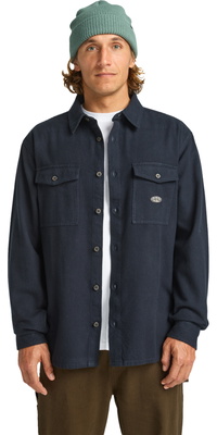 2025 Billabong Hombres Del Mar Flannel Shirt EBYWT03018 - Dark Navy