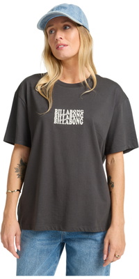 2025 Billabong Mujer En El Más Allá Camiseta EBJZT00469 - Off Black