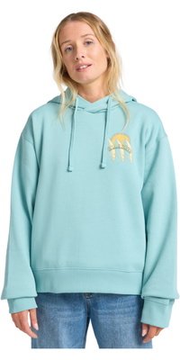 2025 Billabong Mujer Sudadera Con Capucha Ready And Set EBJSF00184 - Misty Blue