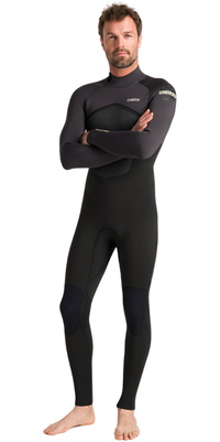 2026 C-Skins Hombres Nuwave Legend 4/3mm Back Zip Neopreno C-NLE43MBZ - Black / Meteor / C.Yellow