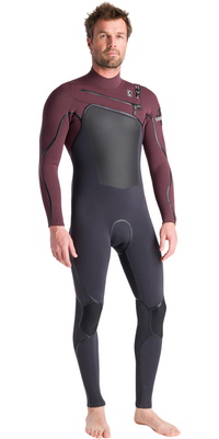 2026 C-Skins Hombres Nuwave Wired LQS 4/3mm Chest Zip Neopreno C-NWI43MCZ - Meteor / Rust X / White