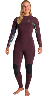 2026 C-Skins Mujer NuWave Solace 3/2mm Back Zip Neopreno C-NSO32WBZ - Rust / Rust X