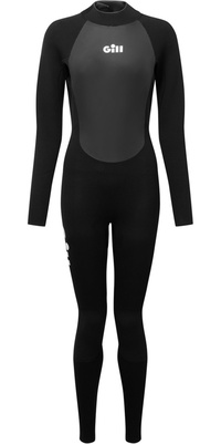 2025 Gill Mujer Pursuit 4/3mm Back Zip Neopreno 5029W - Black