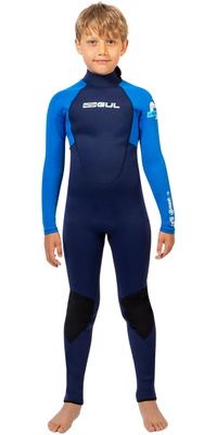 2025 Gul Junior G-Force Natur 3/2mm Back Zip Neopreno GF1307-NABL - Navy / Blue
