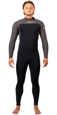 2026 Gul Hombres Yulex Flexor 5/4mm Back Zip Neopreno FX1218-BKGY - Black / Grey