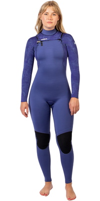 2025 Gul Mujer Echo Natur 3/2mm Chest Zip Neopreno EC1328-BLTB - Blue / Tiebird