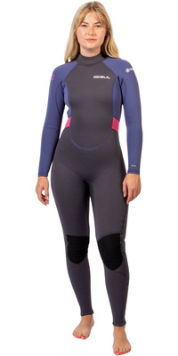2026 Gul Mujer Response Natur 3/2mm Back Zip Neopreno RE1319-GYBL - Grey / Blue