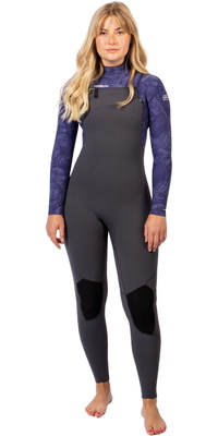 2026 Gul Mujer Yulex Flexor 3/2mm Chest Zip Neopreno FX1225-GYTB - Grey / Tiebird