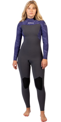2026 Gul Mujer Yulex Flexor 3/2mm Back Zip Neopreno FX1222-GYTB - Grey / Tiebird