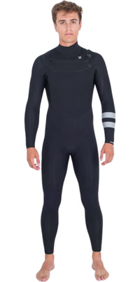 2025 Hurley Hombres Advant 4/3mm Chest Zip Neopreno MFS0013423 - Black