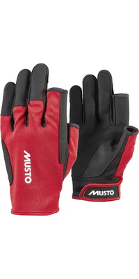2025 Musto Essentials Sailing Long Finger Gloves 2.0 86117 - True Red