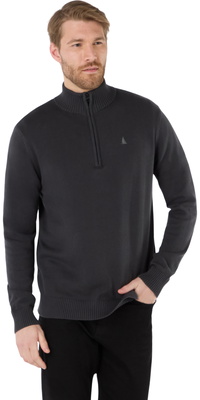 2025 Musto Hombres Original 1/4 Zip Cuello Jersey De Punto 85082 - Carbon Marl