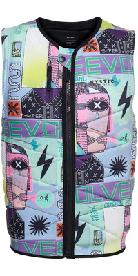 2025 Mystic Hombres Outlaw Front Zip Chaleco Wake Impact 35005.240226 - White Allover