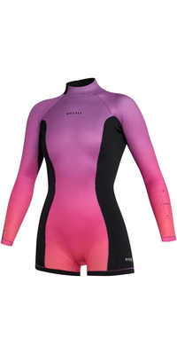 2025 Mystic Mujer Lunar BK Longarm 2mm Back Zip Shorty Neopreno 35000.240113 - Coral