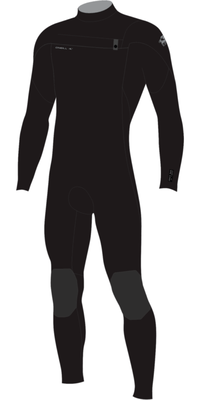 2026 ONeill Junior Epic 5/4mm Chest Zip Neopreno 5656 - Black / Black / Black