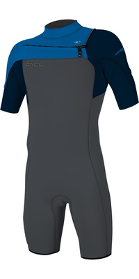 2025 ONeill Junior Hammer 2mm Chest Zip Shorty Wetsuit 5413 - Graphite / Abyss / Ocean