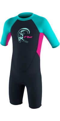 2026 O'Neill Infantes Reactor-2 2mm Back Zip Shorty Neopreno 4867G - Slate / Berry / Light Aqua