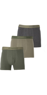 2025 ONeill Hombres Boxer Shorts Uni 3-Pack 900003 - Green / Anthracite Mel
