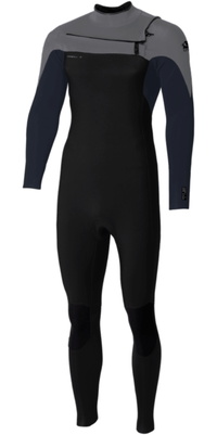 2026 ONeill Mens Epic 4/3mm Chest Zip Wetsuit 5647 - Black / Slate / Smoke