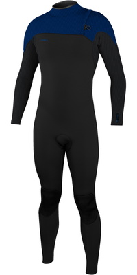 2025 ONeill Mens Hyperfreak Comp 4/3mm Zipless Wetsuit 4971 - Black / Twilight Blue