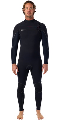 2026 ONeill Hombres Hyperfreak Fire 5/4+mm Chest Zip Neopreno 5677 - Black