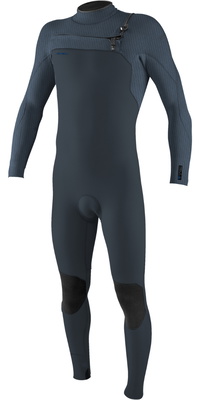 2025 ONeill Hombres Hyperfreak Wind 4/3+mm Chest Zip Neopreno 5628 - Dark Orion / Copen Blue