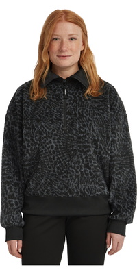 2025 ONeill Mujer Imprescindible: Sudadera Con Media Cremallera Fleece 1350089 - Black Animalica