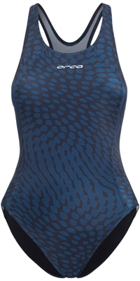 2025 Orca Womens Core One Piece Swimsuit MS51 - Deep Blue Print