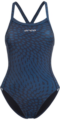2025 Orca Mujer Core Traje De Baño De Una Pieza Con Tirantes Finos MS53 - Deep Blue Print